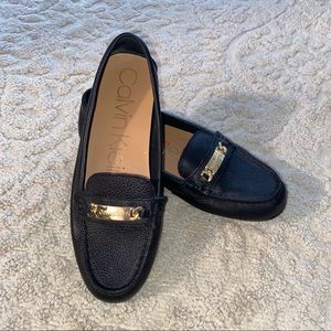 Calvin Klein black pebbles loafers. Size 7